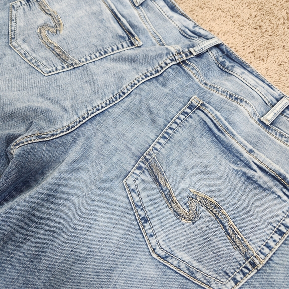 Men's Silver Jeans Light Blue Straight Jeans W40 L32 NWOT - Picture 10 of 11